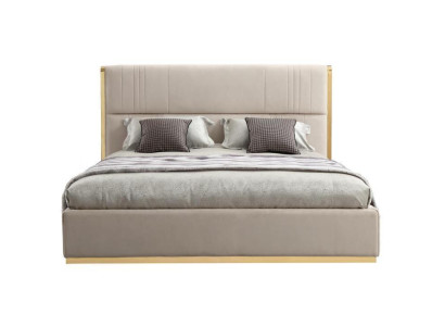 Bett Möbel Beige Schlafzimmer Möbel Design Betten Luxus Möbel Modern Holz Neu